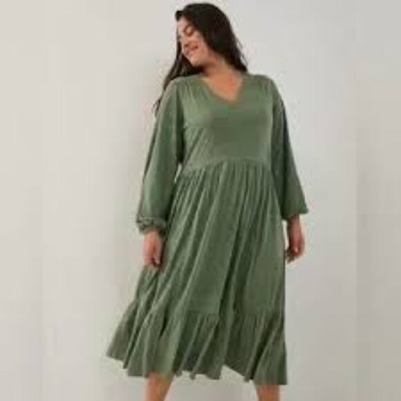 NWT Anthropologie Arlo Tiered Midi Dress, Sz Small - Picture 3 of 5